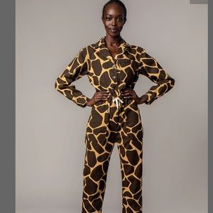 Rachel Antonoff Ziggy Jumpsuit in giraffe print XL
